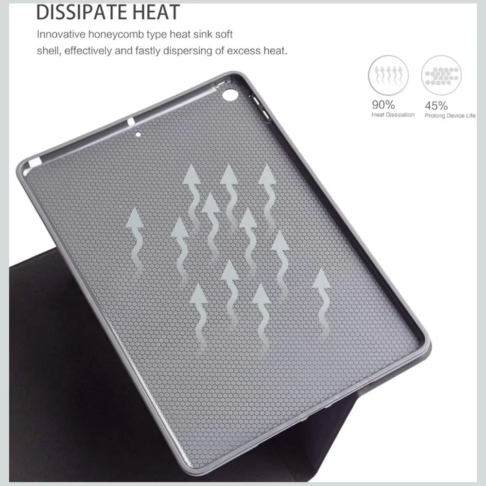 Patriotic Black Tablet Cover with Skull Design